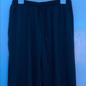 Black sweatpants w mesh bottom